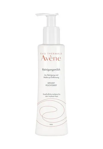 AVENE Reinigungsmilch 200 ml - Sanfte Gesichtsreinigung für empfindliche Haut, entfernt Make-up und Unreinheiten ohne auszutrocknen.