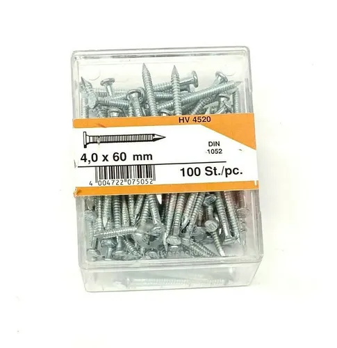 Ankernägel CONNEX 4,0 x 60 mm verzinkt 100 Stück von Connex