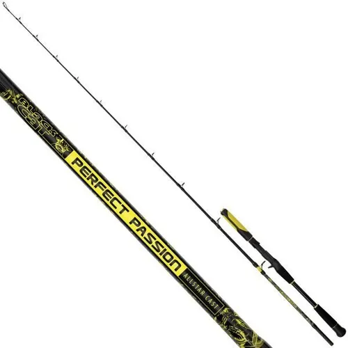 BLACK CAT Perfect Passion Allstar Cast 2,2m 30-130g - Angelrute für Wallerangeln, 2-teilig mit 30-130g Wurfgewicht, kraftvoll und sensibel für optimale Köderpräsentation, ideal für Angler, die Qualität schätzen.