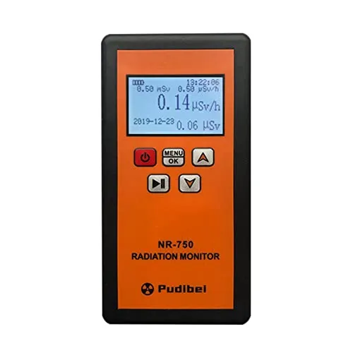 Telituny EMF-Messgerät, Handheld Nuklearstrahlungsdetektor X, Y und harte Betastrahlen Erkennt, Tragbarer Geigerzähler, Professioneller Geigerzähler Radioaktivität Messgerät mit LCD-Display(NR-750)