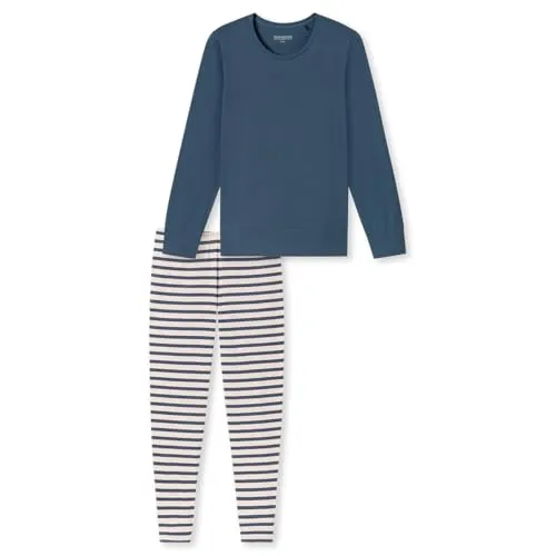 Schiesser Casual Essentials Pyjama (2 tlg) - Bequemer 2-teiliger Schlafanzug aus weichen, kuscheligen Stoffen für angenehme Nächte. Lässiger Style und komfortabler Schnitt machen ihn zum perfekten Begleiter für süße Träume.