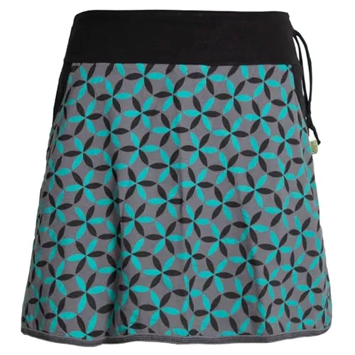 Vishes Damen Baumwoll-Rock 70er Jahre Retro Facetten von Vishes