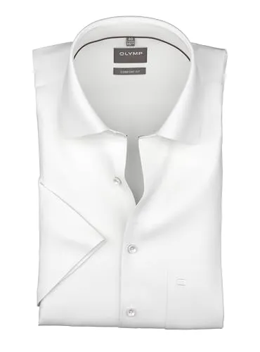 OLYMP Herren Oberhemd Langarm 104912,Einfarbig,Comfort Fit,New Kent,Weiss 00,41