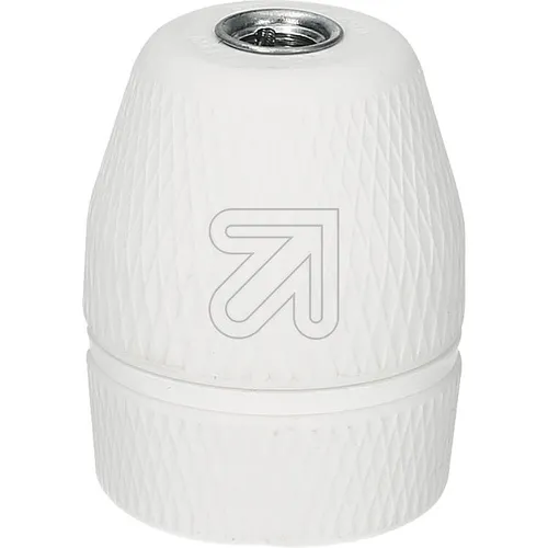 Schaum Porzellan-Fassung E27 mit Metallnippel M10x1, Feststellschraube und Dichtring, bis 230Â°C