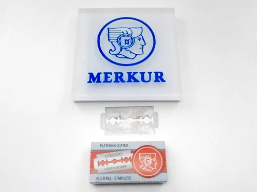 MERKUR Rasierklingen Super Platinum für Rasierhobel & Shavettes ROSTFREI Blades!