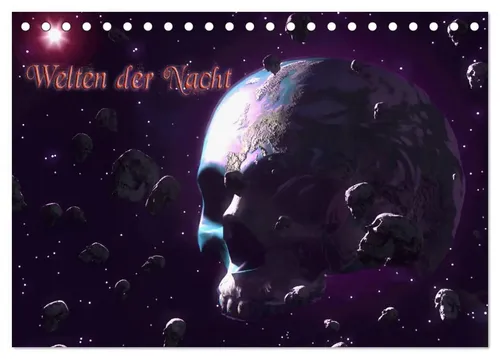 Welten der Nacht - Gothic und Dark Art Tischkalender 2026 - Monatskalender im DIN A5 Querformat, mit einzigartigen Gothic und Dark Art Motiven für Liebhaber der Nacht und dunkler Ästhetik.