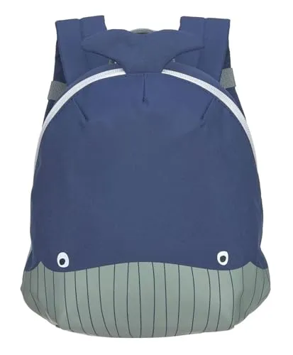 LÄSSIG Kleiner Kinderrucksack für Kita - Tiny Backpack Wal - Schulranzen mit 3,5 L Volumen, wasserabweisend und ergonomisch mit höhenverstellbaren Schultergurten für optimalen Tragekomfort bei kleinen Abenteuern.