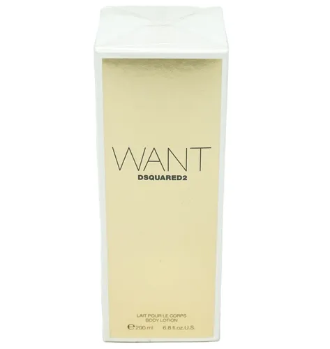 Dsquared Want Body Lotion 200 ml - Damen Body Lotion mit 200 ml Inhalt, pflegt die Haut intensiv und verleiht einen verführerischen Duft von Want.