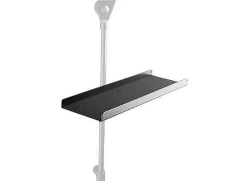 König & Meyer K&M 12218 Ablage - Praktische Notenablage aus robustem Aluminium, ideal für K&M Stative bis 30 mm Durchmesser. Die innenseitige Filz-Beschichtung schützt Ihre Materialien. Perfekt für Musiker und Ordnungsliebhaber.