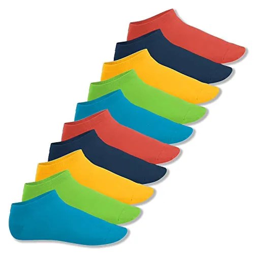 Footstar EVERYDAY! 10 Paar Damen & Herren Sneaker Socken - Trendfarben 43-46