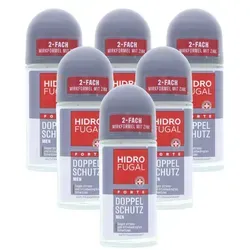 Hidrofugal Men Forte Deo Roll On 6er Pack - Deosprays mit langanhaltendem Schutz gegen Achselnässe und Körpergeruch, antibakteriell und dermatologisch getestet, ideal für stressige Tage.