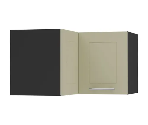 Feldmann-Wohnen Eckhängeschrank, Creme-Schwarz