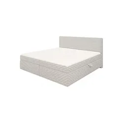 S-Style Boxspringbett Jasper mit Topper und Bettkästen aus Plüschcord - Genießen Sie stilvollen Komfort im S-Style Boxspringbett Jasper! Mit mittelfester Matratze und praktischen Bettkästen bietet es ideale Funktionalität und elegantes Design für erholsame Nächte.