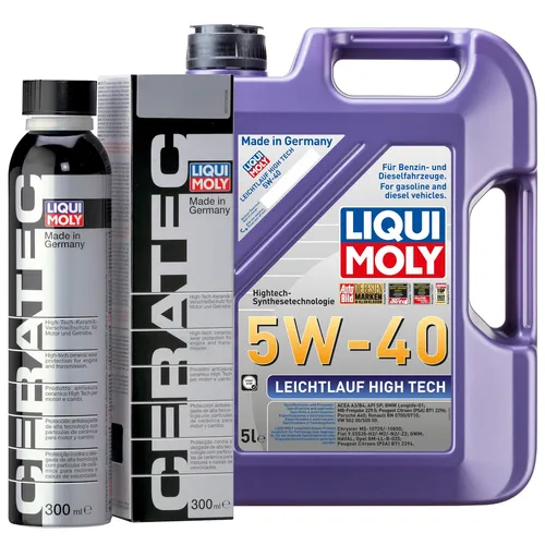 LIQUI MOLY Leichtlauf High Tech 5W-40 5L Cera Tec Keramik Verschleißschutz 300ml