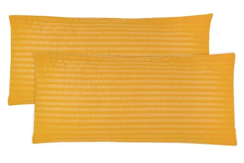 ZOLLNER Kissenbezug, (2 Stück), 40 x 80 cm, 100% Baumwolle, vom Hotelwäschespezalisten, Seersucker