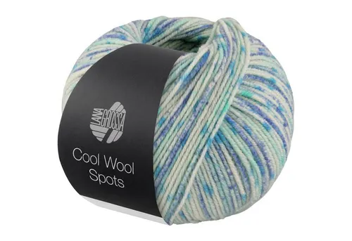 LANA GROSSA COOL WOOL SPOTS Häkelwolle, 160 m (pflegeleichtes Strickgarn aus extrafeiner Merinowolle), 50 g