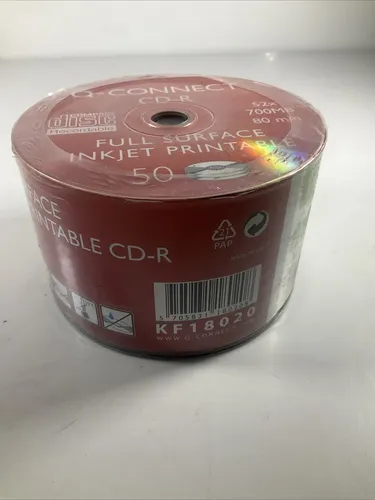 Q-Connect (Packung 50) Inkjet Bedruckbar Cd-R Discs 52x 700MB