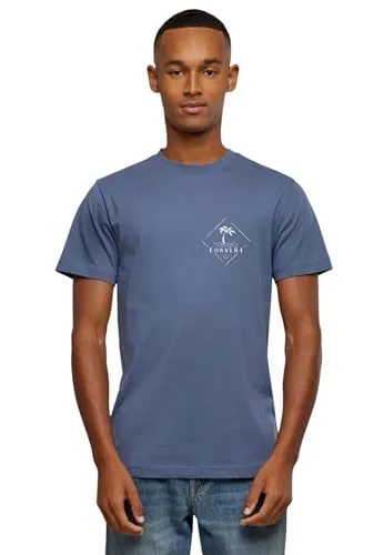 Forvert T-Shirt Roundn Lompoc - Vintage Blue, Größe L - Hochwertiges Herren T-Shirt mit Rundhalsausschnitt und hohem Tragekomfort, ideal für lässige Styles - FORVERT Print auf der Brust.