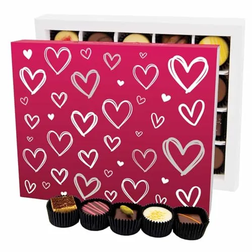 Hallingers Genuss Manufaktur Pralinen Geschenk Valentinstag – ohne Alkohol, handgemacht & zart schmelzender Edelkakao in edler Geschenkbox, feine Confiserie-Qualität als romantische Geschenkidee