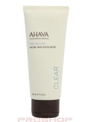 AHAVA Time to Clear Gesichtspeeling 100 ml - Gesichtspflege mit Mineralienschlamm aus dem Toten Meer, entfernt sanft abgestorbene Hautschüppchen und fördert die Zellerneuerung für eine geschmeidige und gleichmäßig geklärte Haut.
