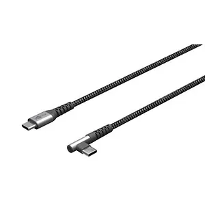 goobay USB-C USB-Kabel 1,0 m grau, schwarz, 1 St.