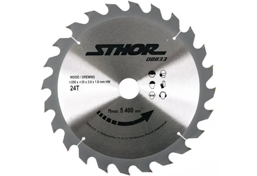 TRIZERATOP Kreissägeblatt Hartmetall-Kreissägeblatt 250 mm, 24 Zähne, 30 mm Bohrung (Hartmetall-Kreissägeblatt 250 mm, 24 Zähne, 30 mm Bohrung)