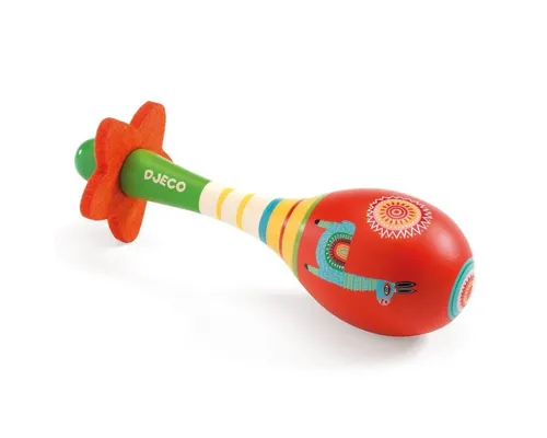 DJECO Maraca Animambo Maraca Rassel mit niedlichen Lamas