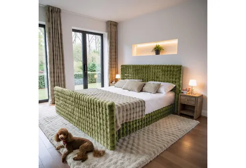 Kaiser Möbel Boxspringbett BLANKET 120x200 cm Olive H3 in grün von Kaiser Möbel