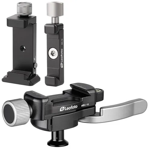 Leofoto DC-12+MBC-18+PC-90II: Arca-Swiss-Klemme, Kugelkopf und Kamerastativ - Stative für Mobiltelefone und DSLRs, leicht und vielseitig, ideal für kreative Aufnahmen unterwegs.