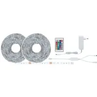 Paulmann 70535 LED-Streifen-Komplettset 230V 10m RGB - LED-Lampen für stimmungsvolle Lichtakzente, flexibel zuschneidbar und spritzwassergeschützt, ideal für individuelle Wohnambiente mit Farbwechselfunktion.