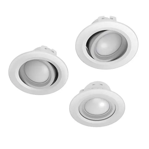 HAMA WLAN LED-Einbauspot, 5W, steuerbar per Sprache/App, 3 St., Weiß