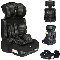 HELO24 Autokindersitz 4in1 für Kinder 76-150 cm ECE R129 K2 Style Schwarz