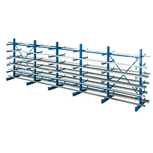 Kragarmregal K1000 doppelseitig 6250mm - Robustes Kragarmregal für Werkstätten, ideal zur Lagerung von langen Materialien und bietet maximale Stabilität bei minimalem Platzbedarf.