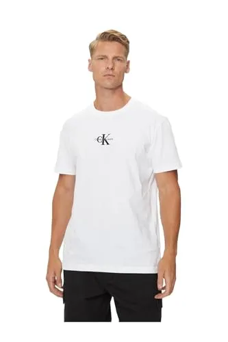 Calvin Klein Jeans T-Shirt MONOLOGO TEE Weiß XXXL - Herren-Shirt aus 100% Baumwolle mit coolem Logoschriftzug, ideal für lässige Outfits und bequemes Tragen.
