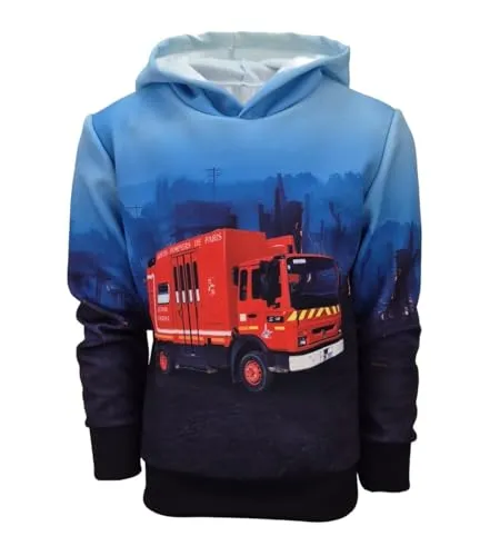 Fashion Boy Sweatshirt Langarm-Shirt mit Feuerwehr Druck, Gr. 128/134 JSf3.10