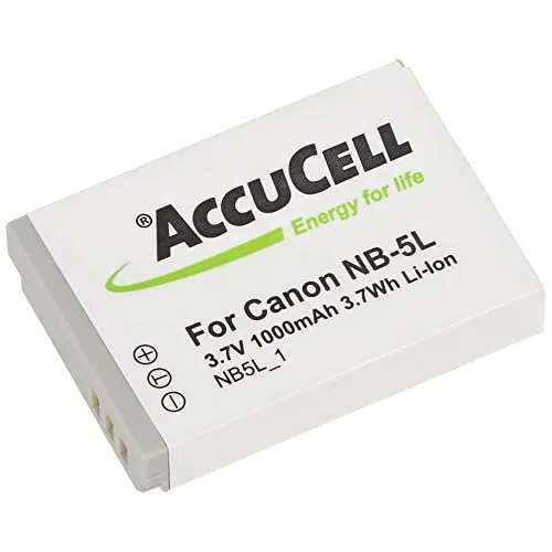 AccuCell Akku kompatibel mit Canon NB-5L Digicam IXUS 800 is NB-5LH