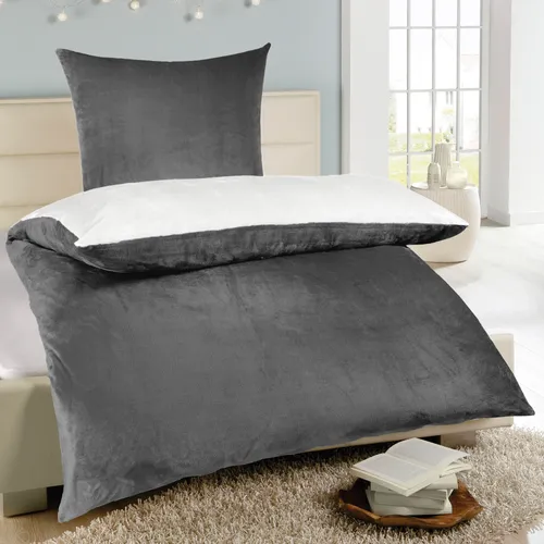 Wende-Bettwäsche Cashmere Touch - Wolkenschloss 135x200cm - Bettwäsche Set aus 100% Polyester/Microfaser, hautsympathisch und waschbar bei 40°C. Kuschelig weich mit Reißverschluss - ideal für traumhaften Schlaf und gemütliche Nächte.