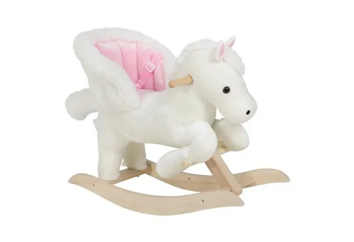 Woltu Schaukelpferd, (1 tlg), mit Tiergeräuschen, Plüsch, PP-Baumwolle