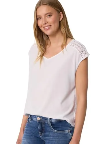 Street One Studio Damen Blusenshirt mit V-Neck und Spitze