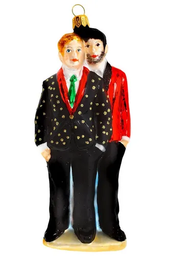 Hamburger Weihnachtskontor Christbaumschmuck Hochzeitspaar, Dekohänger - mundgeblasen - handdekoriert