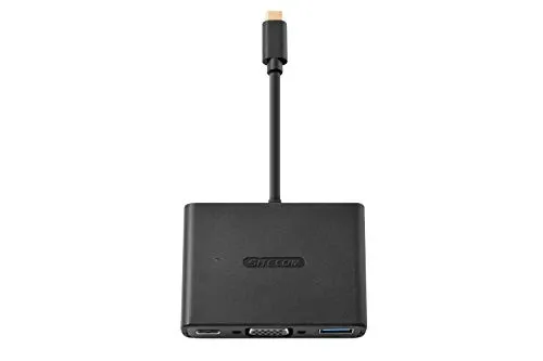 SITECOM CN-364 USB-C auf USB mit VGA schwarz