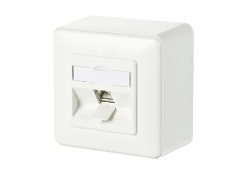 METZ CONNECT C6Amodul 1 Port 180° AP Datenanschlussdose reinweiss , ...