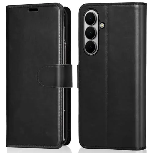 CoolGadget Handyhülle mit Kartenfach für Samsung Galaxy Z FOLD 7 Wallet Case, Brieftaschen Hülle aus Kunstleder mit Kartenfach, kompatibel mit Samsung Galaxy Z FOLD 7 (8 Zoll), Schwarz