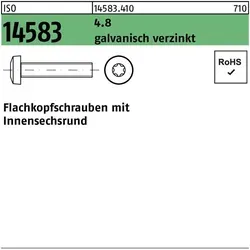 Flachkopfschraube Iso 14583 M.innensechsrund M 3 X 12 4.8 Galvanisch Verzinkt