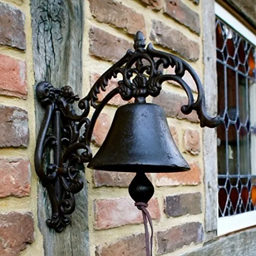 Antikas | Glocke | Gartenglocke im Landhausstil | Türglocke mit schönem Haltearm - toller Klang