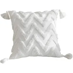 Gardinenbox Dekokissen, Weiß, Textil, 46x45 cm, Oeko-Tex® Standard 100, Wohntextilien, Kissen, Dekokissen