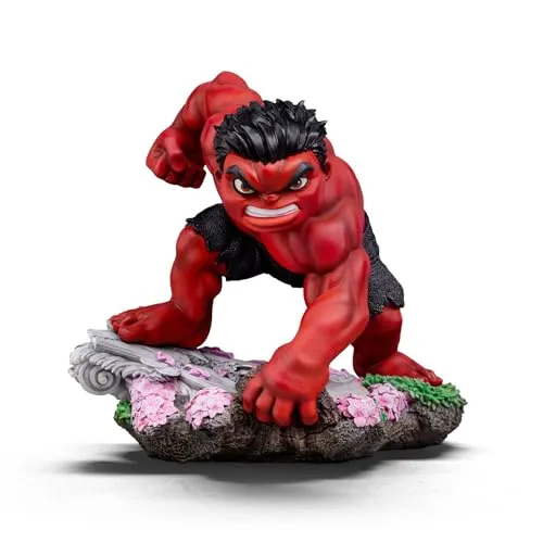 Iron Studios Red Hulk MiniCo Figur, 16 cm - Actionfigur Red Hulk aus PVC, detailreich und limitiert. Perfekt für Marvel-Fans und Sammler, inspiriert von Captain America: Brave New World.