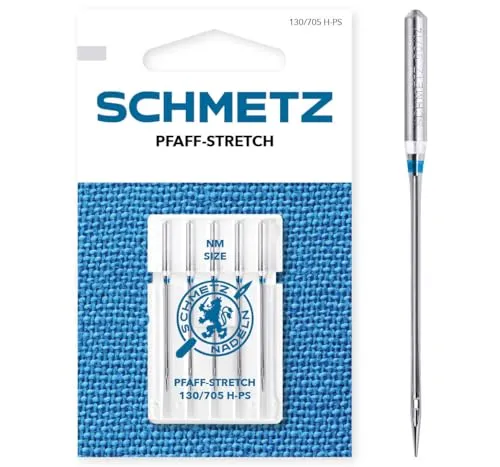 SCHMETZ | 5 Nähmaschinennadeln | Pfaff-Stretch | 130/705 H-PS | Nadeldicke 90/14 | auf jeder gängigen Haushaltsnähmaschine einsetzbar