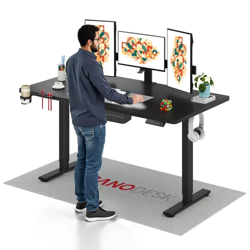 SANODESK Höhenverstellbarer Schreibtisch 160x60cm elektrisch mit 4 Memory-Funktion