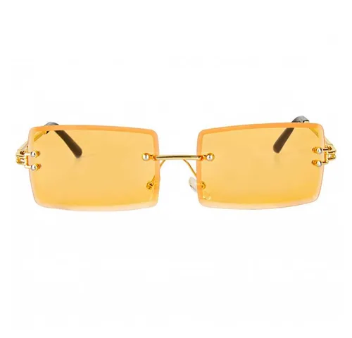 partyxplosion Kostüm Brille rechteckig orange